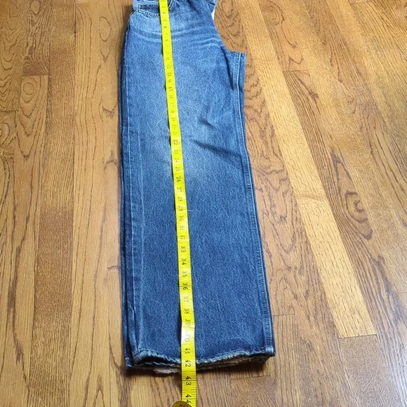 NWT Zara The Boy Boy Fit In Medium Blue Jeans Relaxed Fit Straight Leg Mid Waist